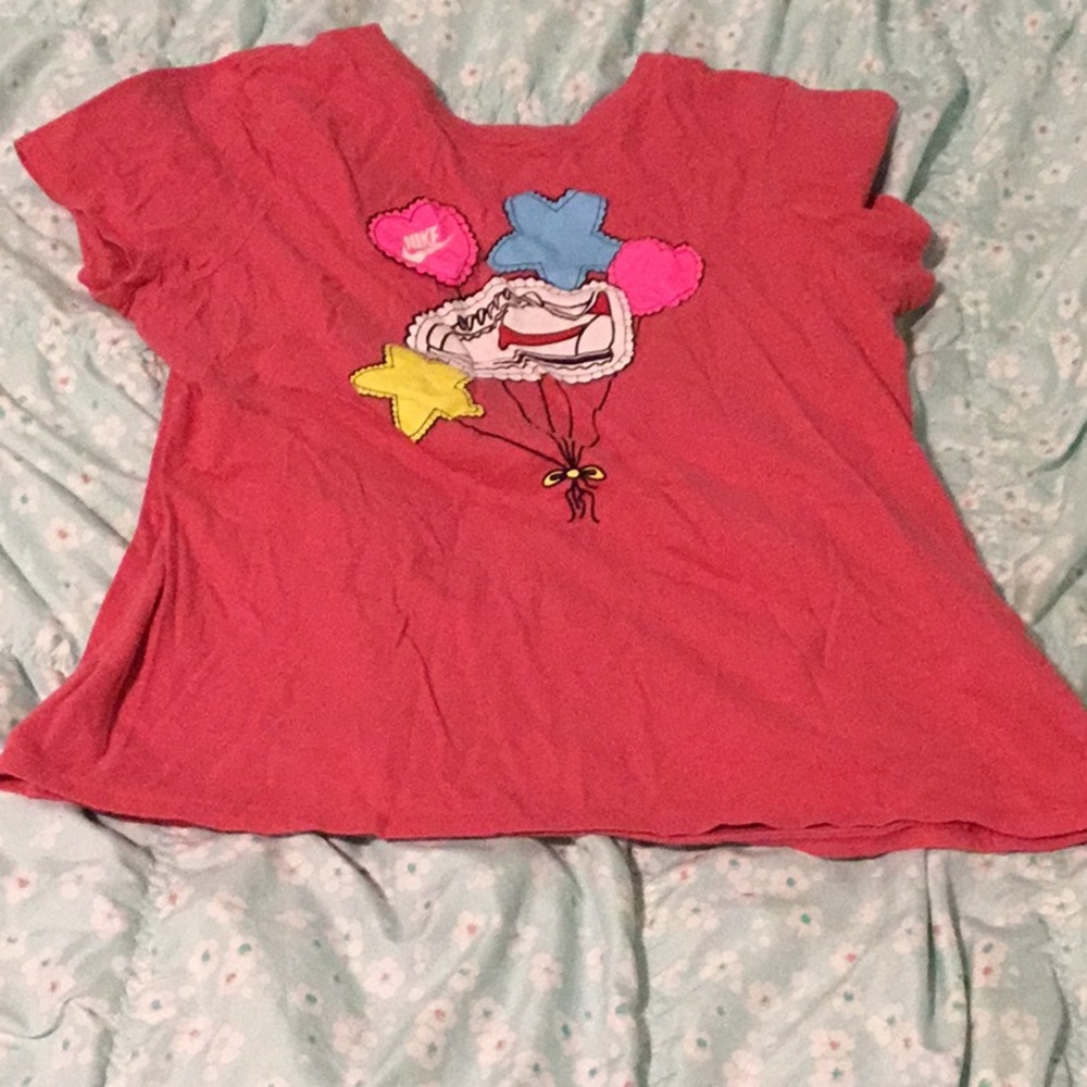 Nike pink tee shirt girls size XL